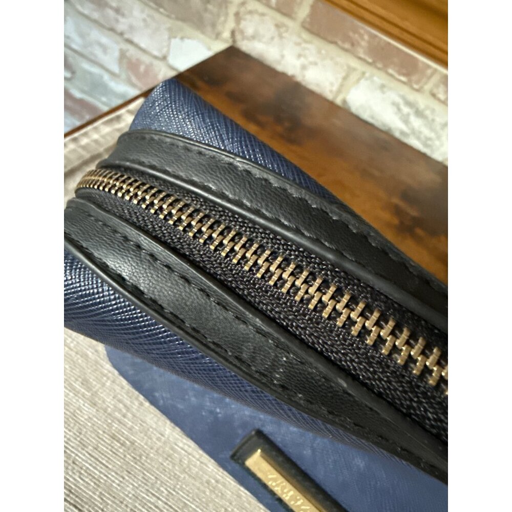 Versace Parfums Blue & Black Toiletry Bag Empty Travel Cosmetic Case - Picture 10 of 16